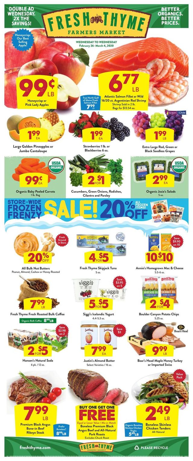 Fresh Thyme Ad from 02/26/2020