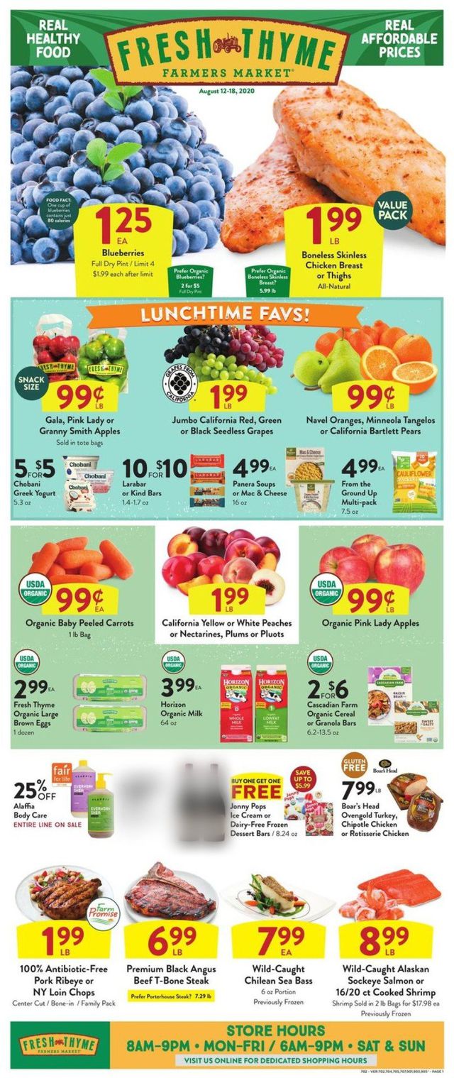 Fresh Thyme Ad from 08/12/2020