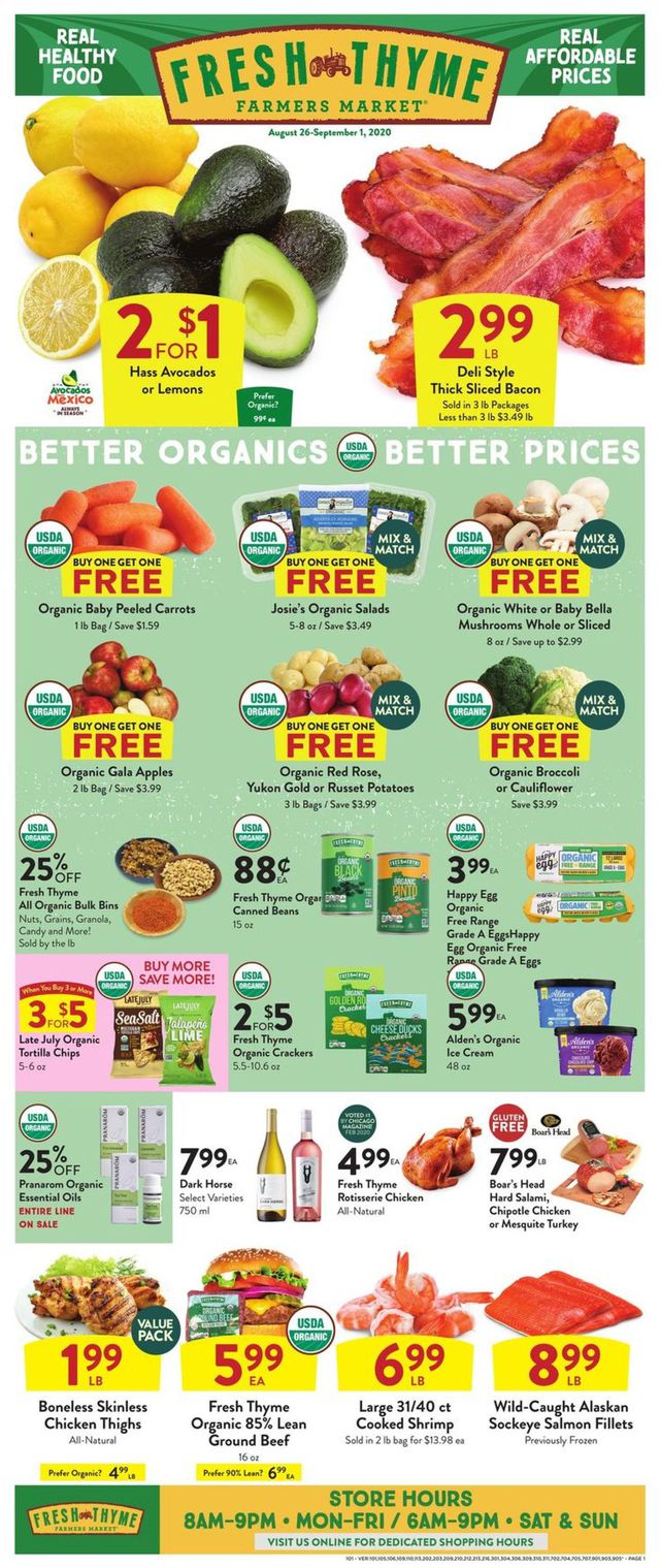 Fresh Thyme Ad from 08/26/2020