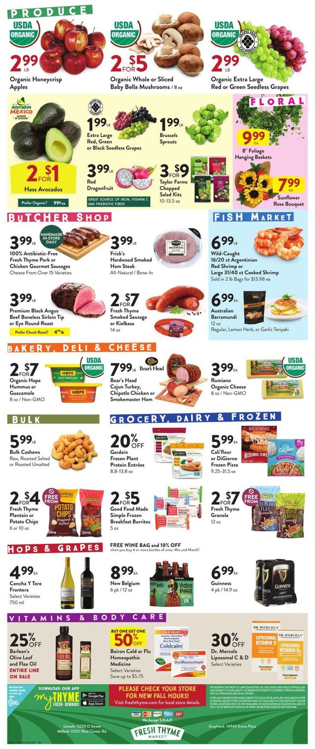 Fresh Thyme Ad from 09/30/2020