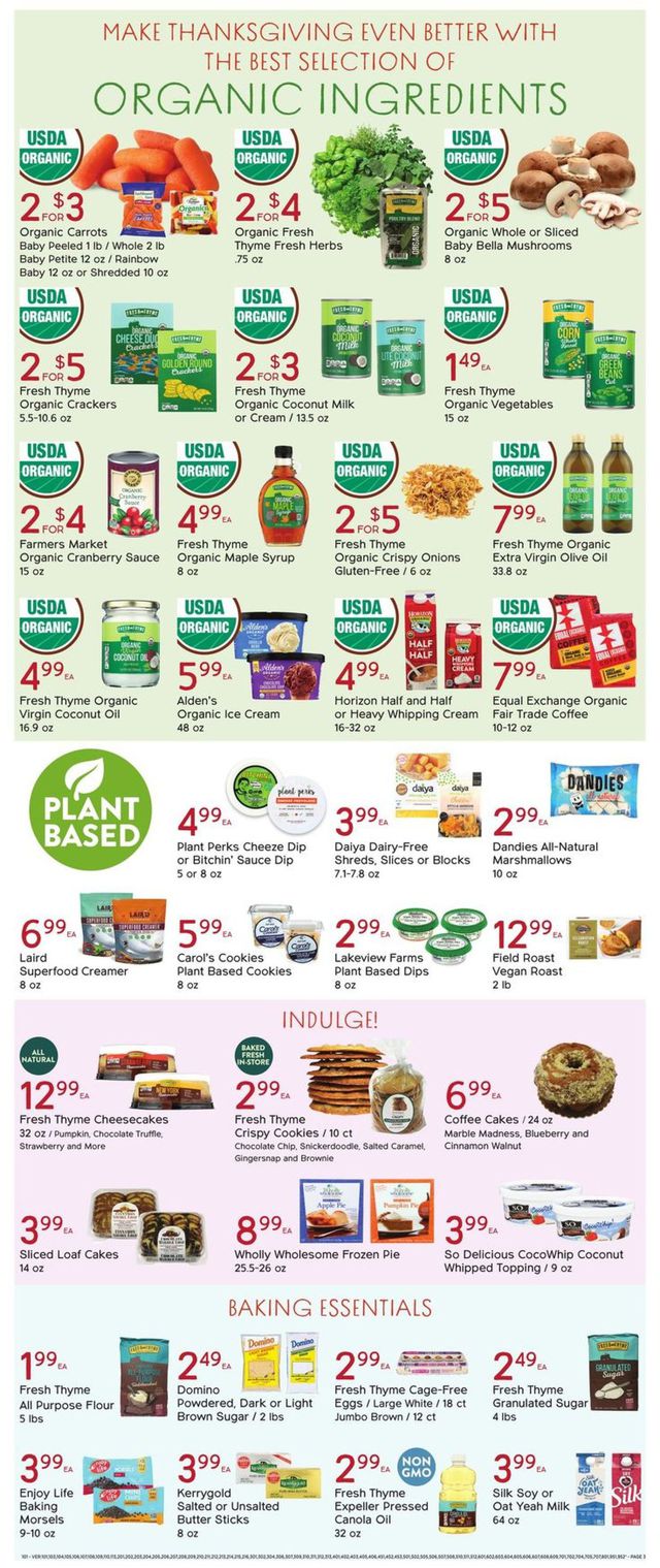 Fresh Thyme Ad from 11/11/2020