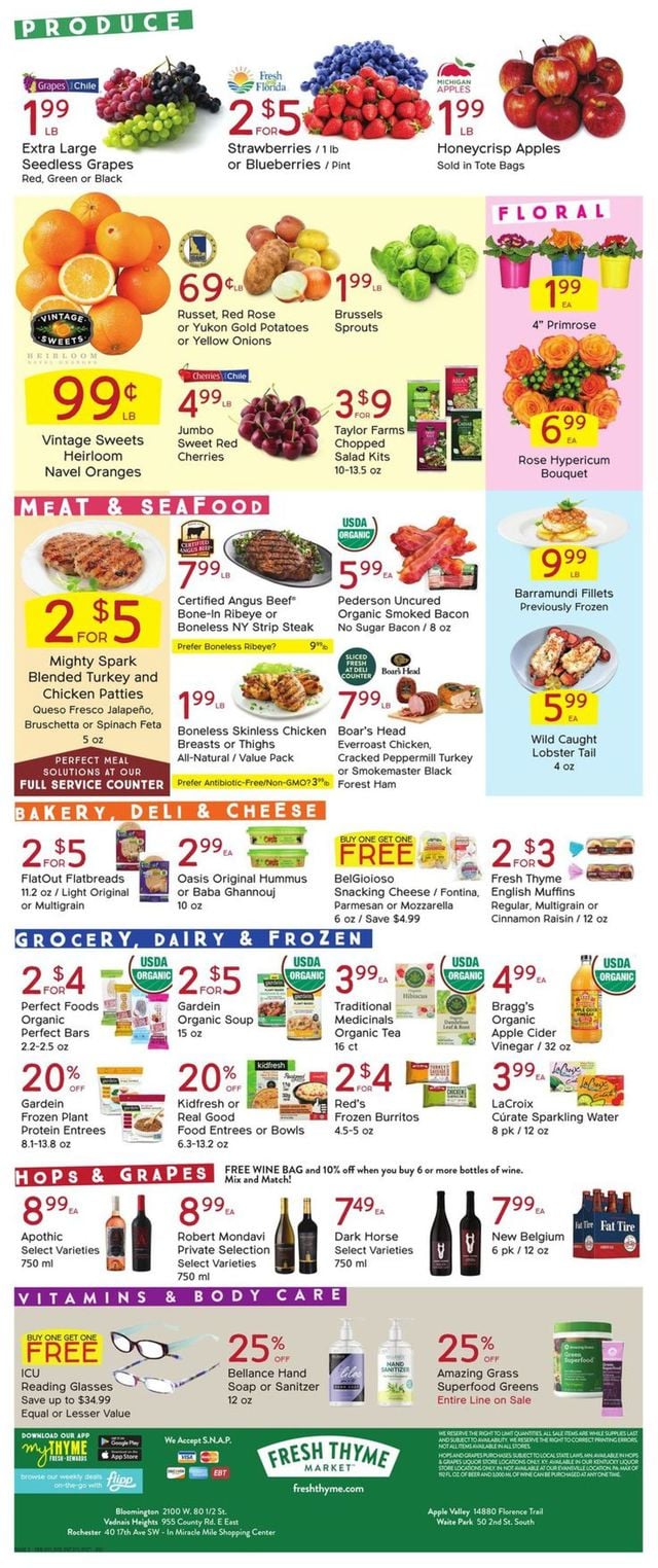 Fresh Thyme Ad from 01/13/2021