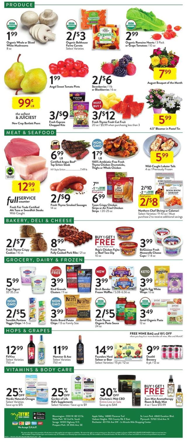 Fresh Thyme Ad from 08/04/2021