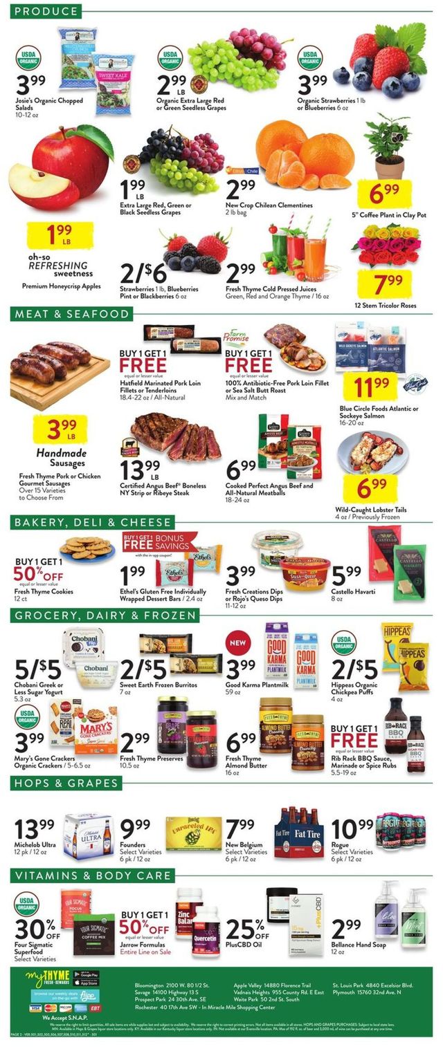 Fresh Thyme Ad from 08/25/2021