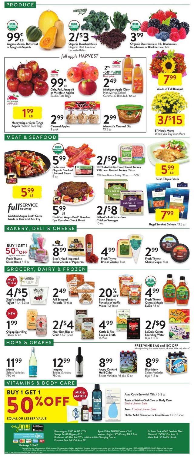 Fresh Thyme Ad from 10/06/2021