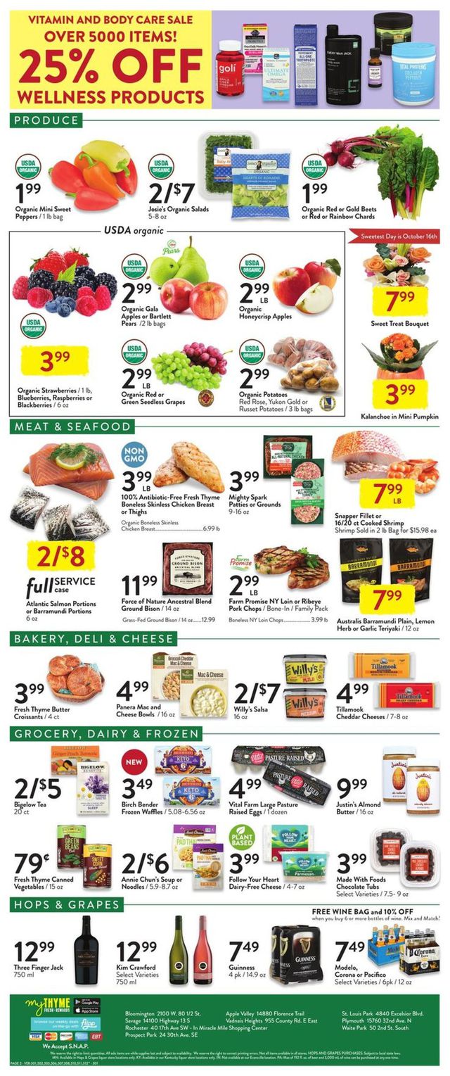 Fresh Thyme Ad from 10/13/2021