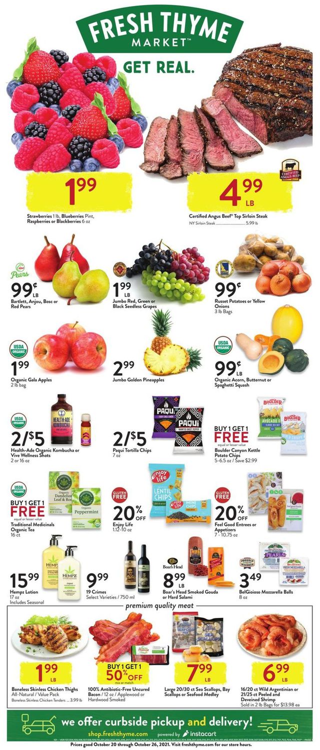 Fresh Thyme Ad from 10/20/2021