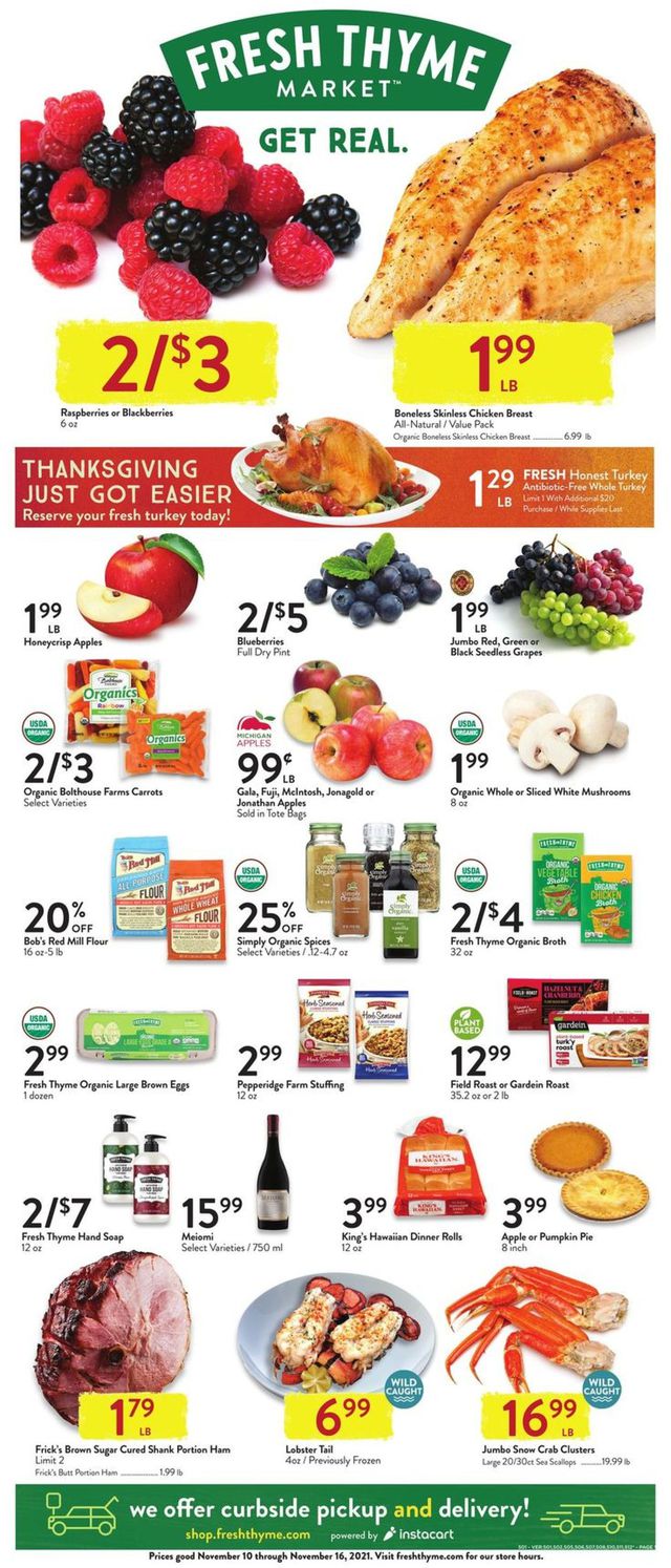 Fresh Thyme Ad from 11/10/2021