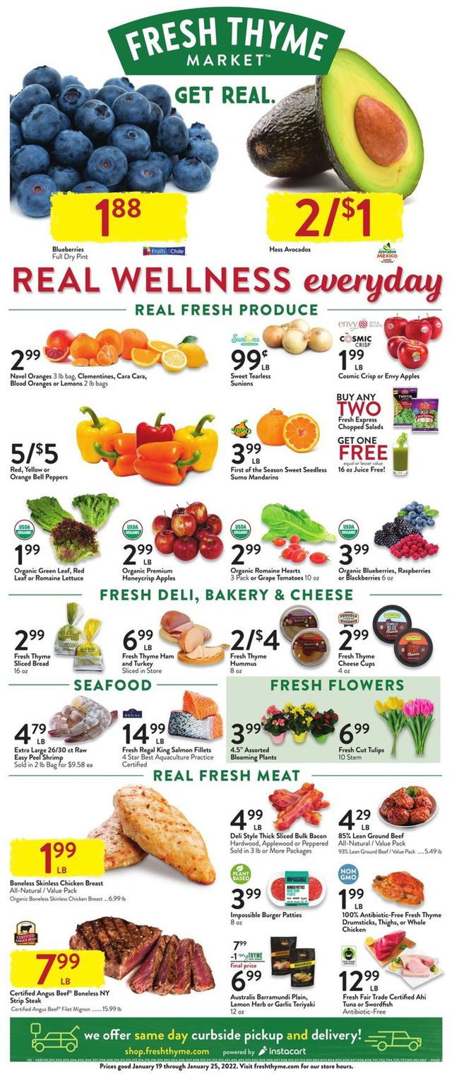 Fresh Thyme Ad from 01/19/2022