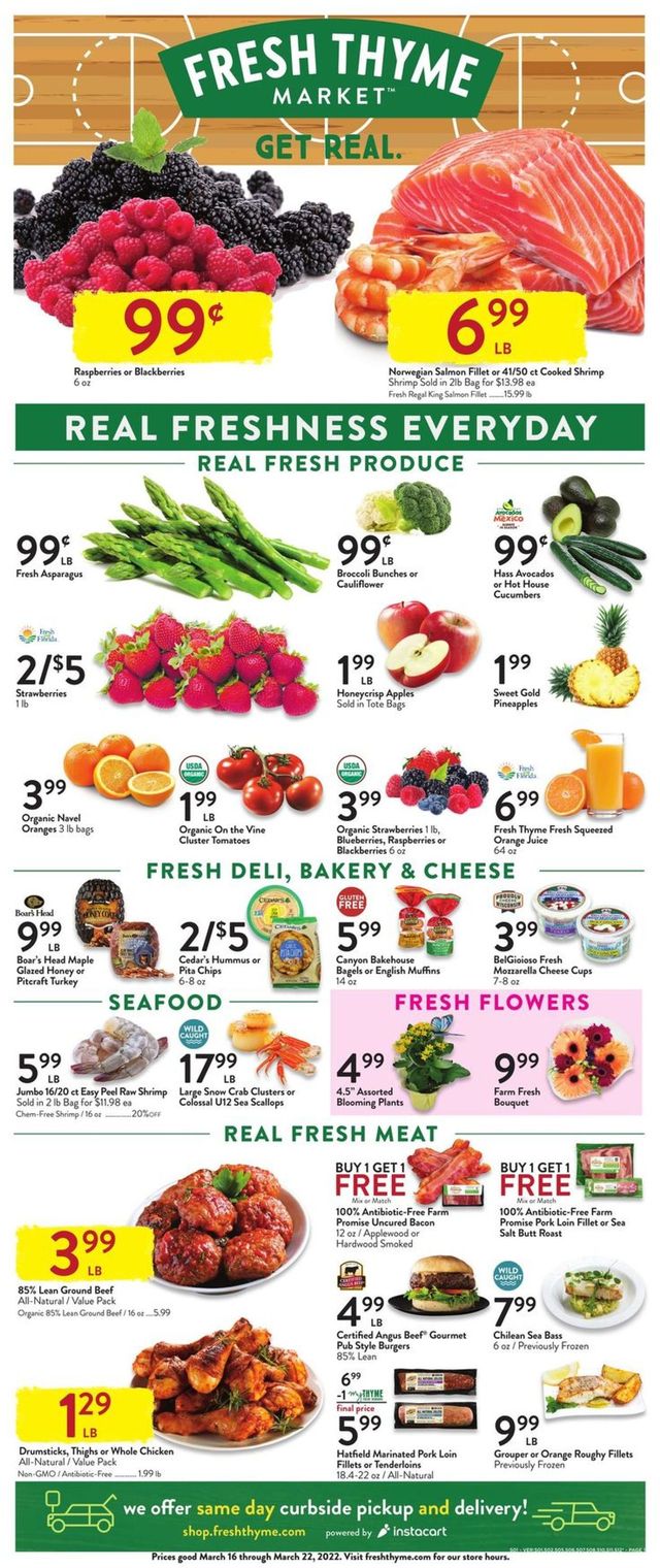 Fresh Thyme Ad from 03/16/2022