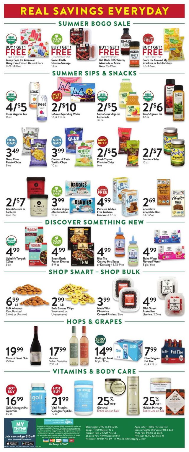 Fresh Thyme Ad from 06/08/2022