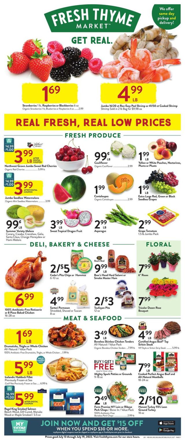 Fresh Thyme Ad from 07/13/2022