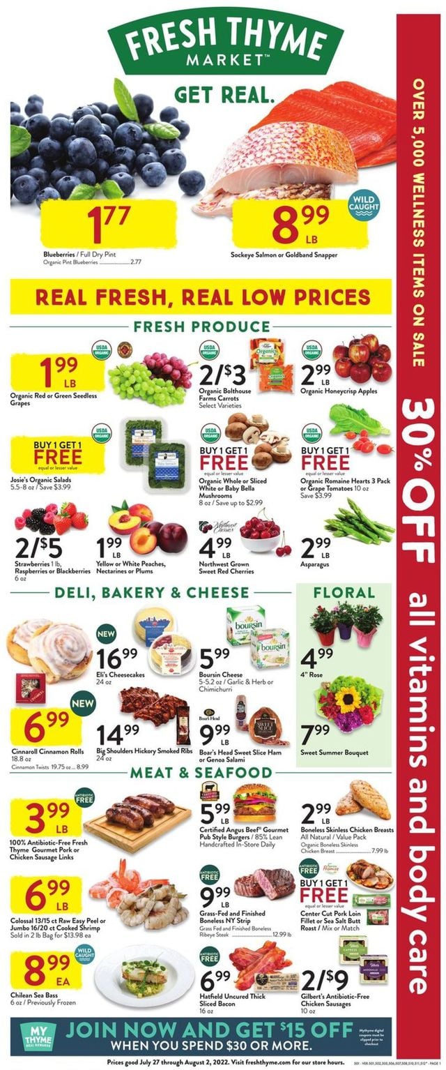Fresh Thyme Ad from 07/27/2022