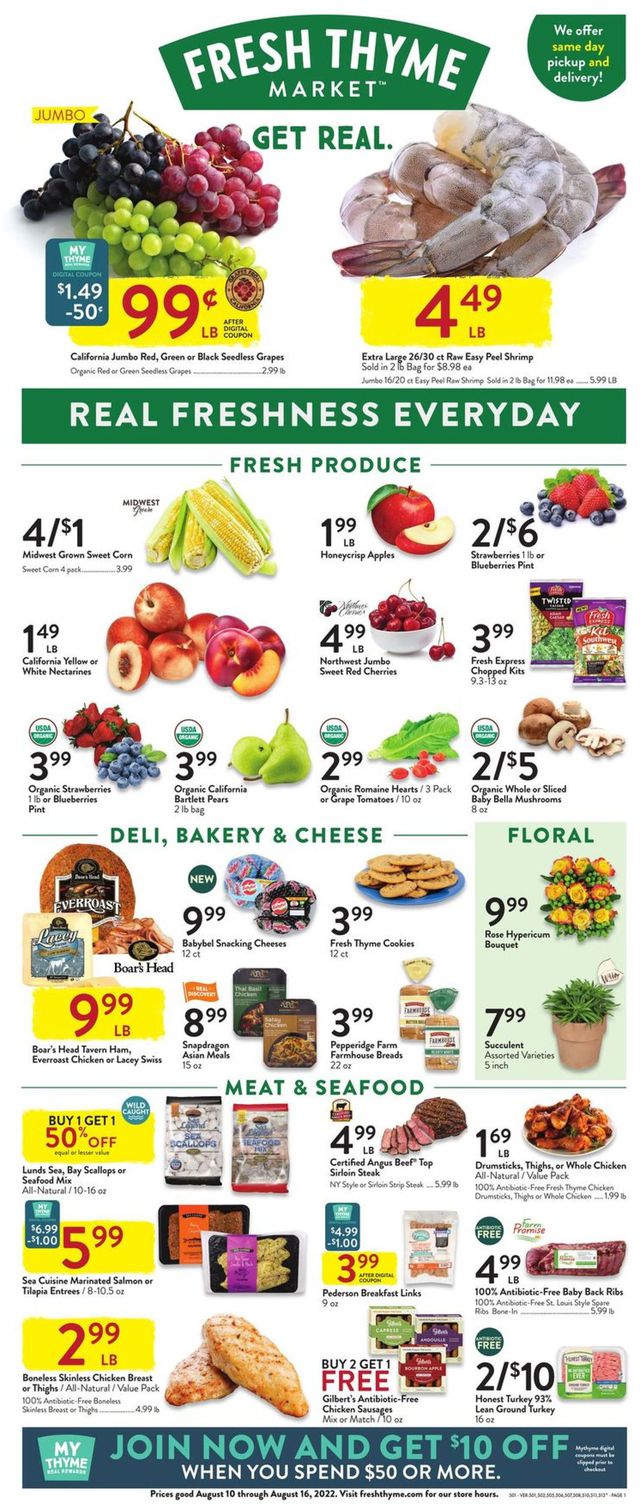Fresh Thyme Ad from 08/10/2022