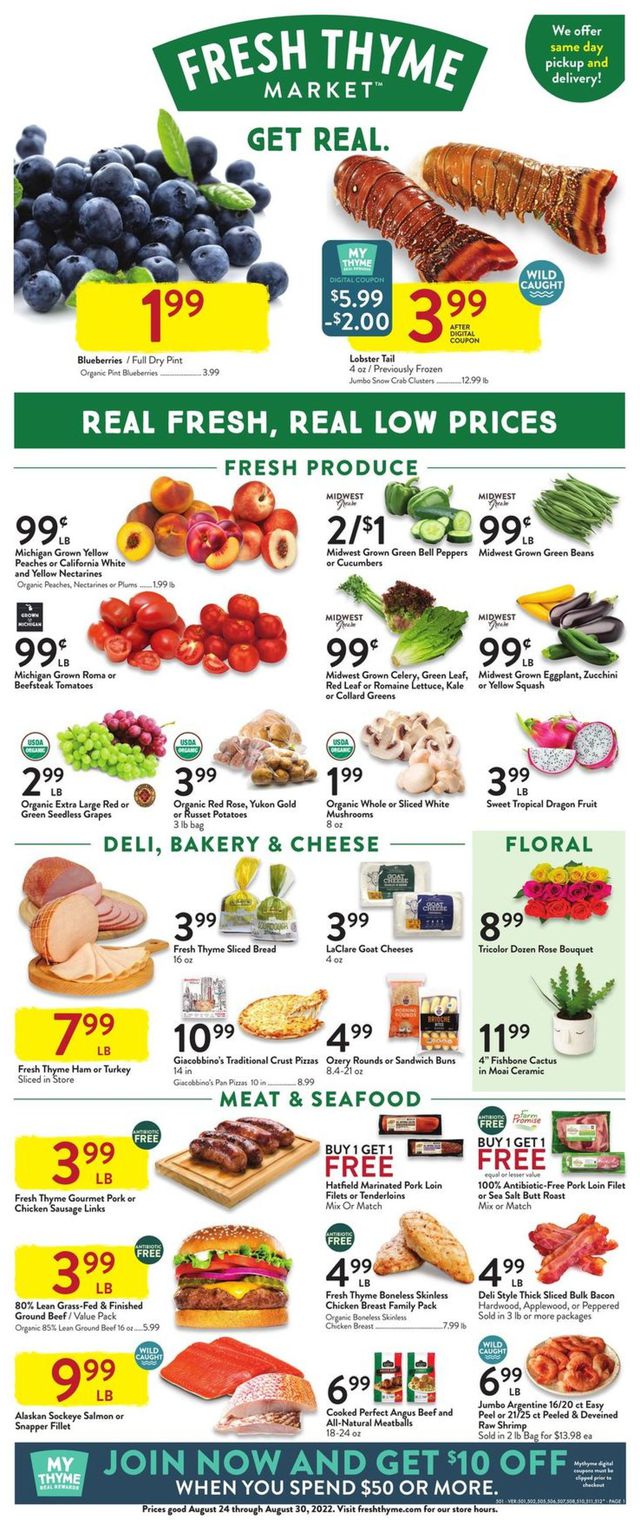 Fresh Thyme Ad from 08/24/2022