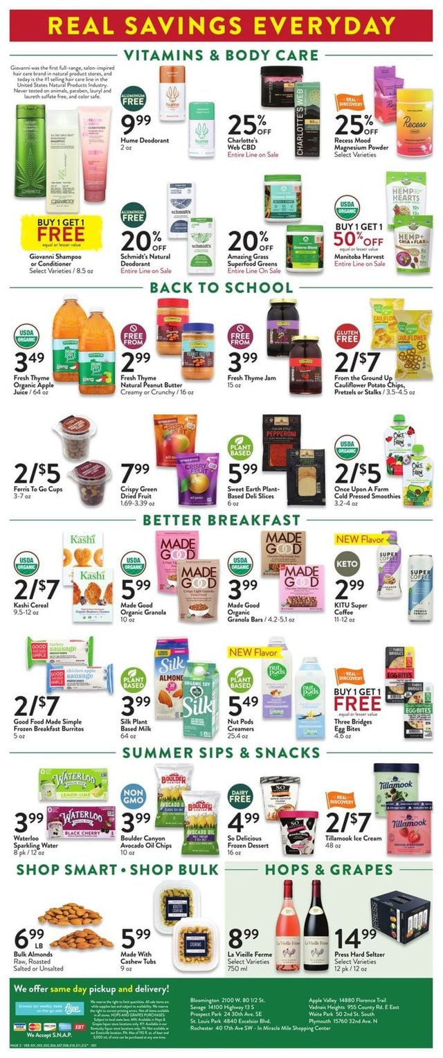 Fresh Thyme Ad from 08/24/2022