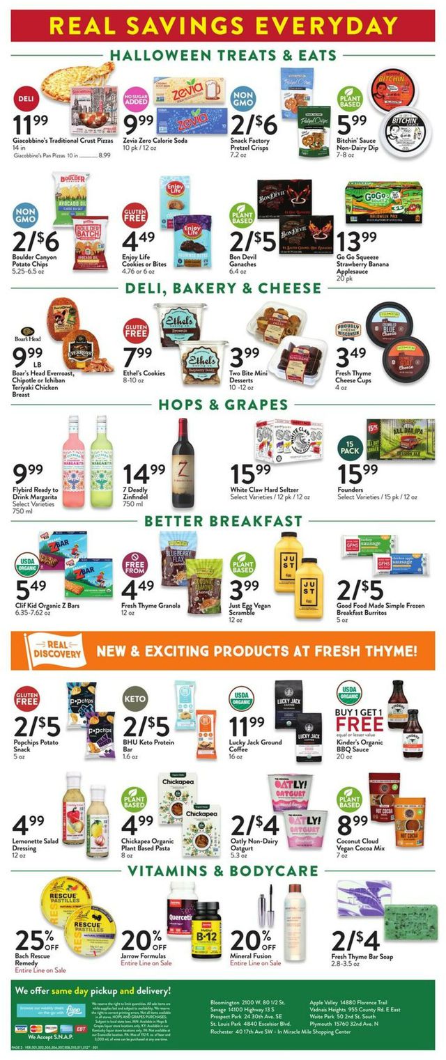Fresh Thyme Ad from 10/26/2022