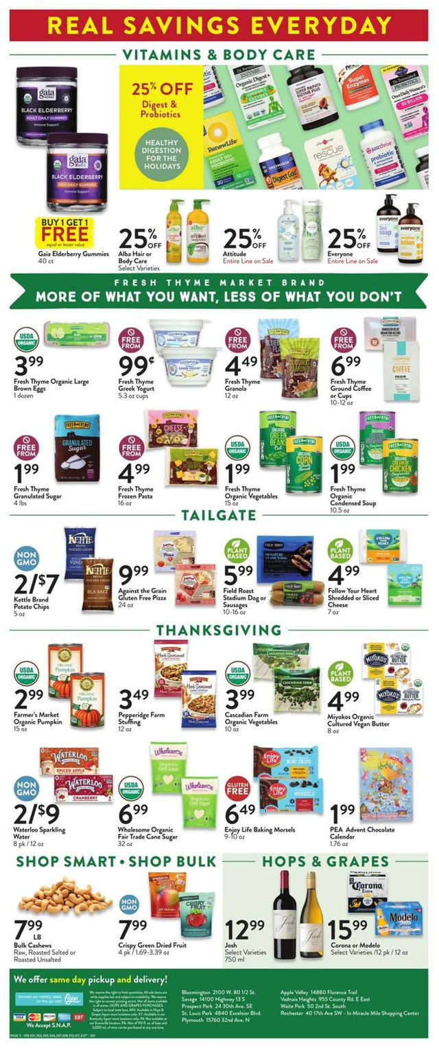 Fresh Thyme Ad from 11/02/2022