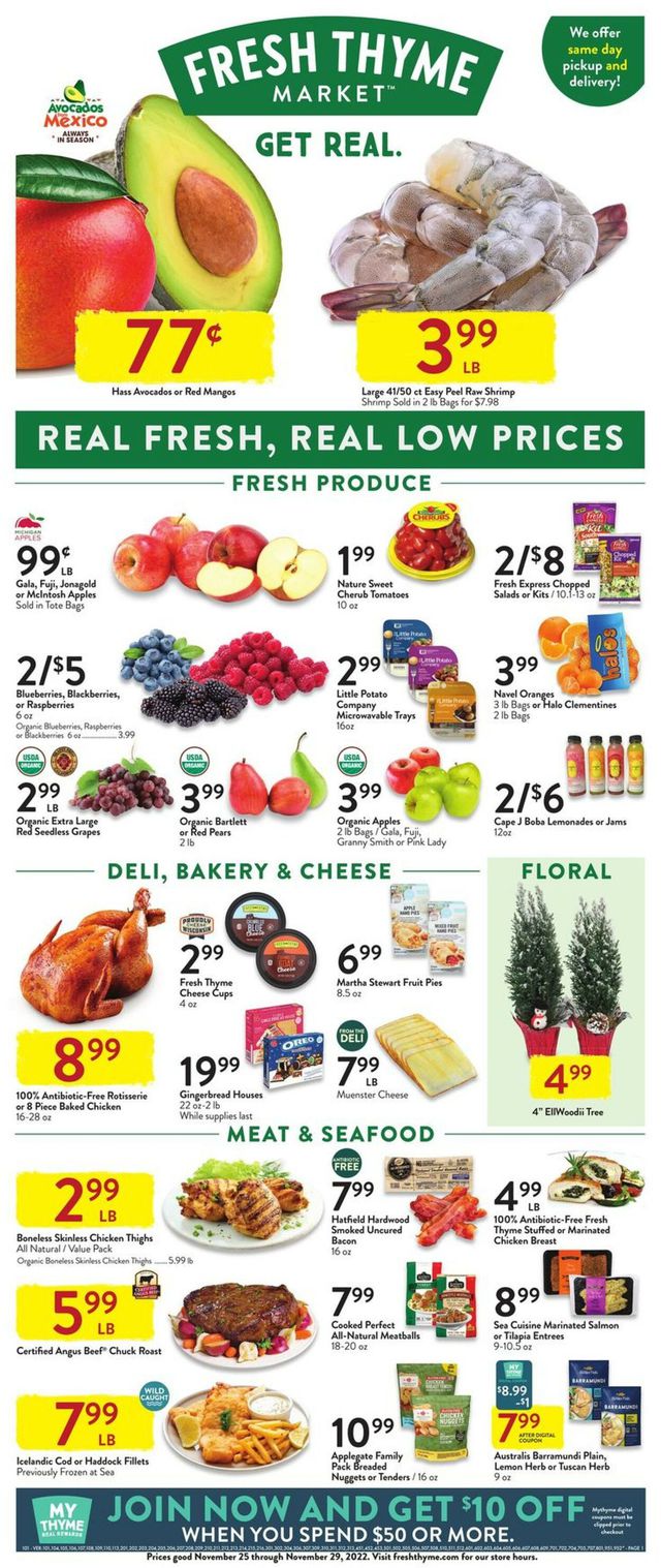 Fresh Thyme Ad from 11/25/2022