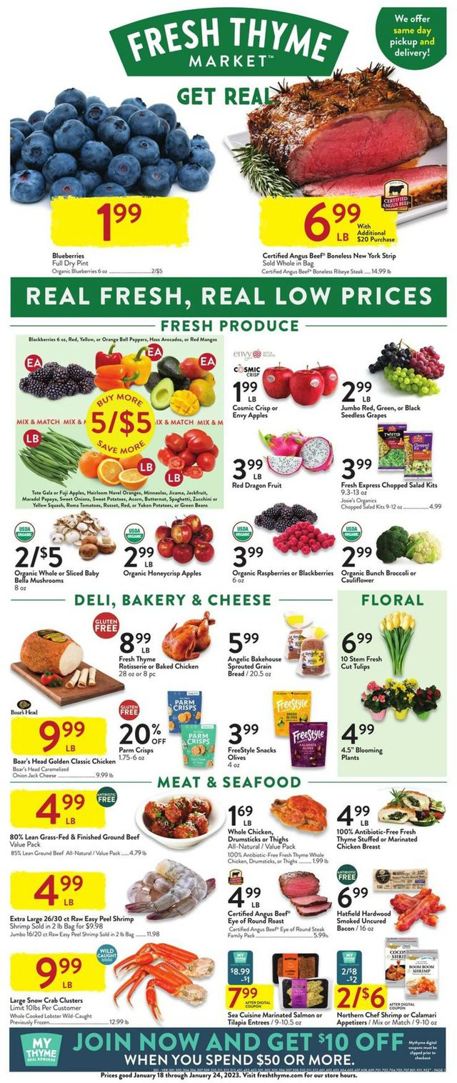 Fresh Thyme Ad from 01/18/2023