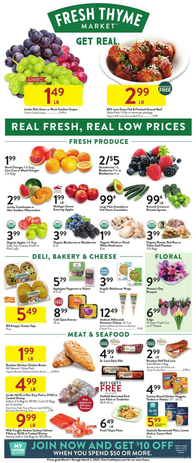 Fresh Thyme Ad from 03/01/2023