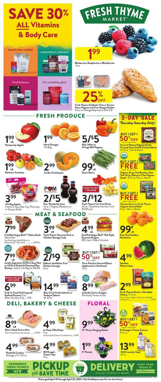 Fresh Thyme Ad from 04/19/2023