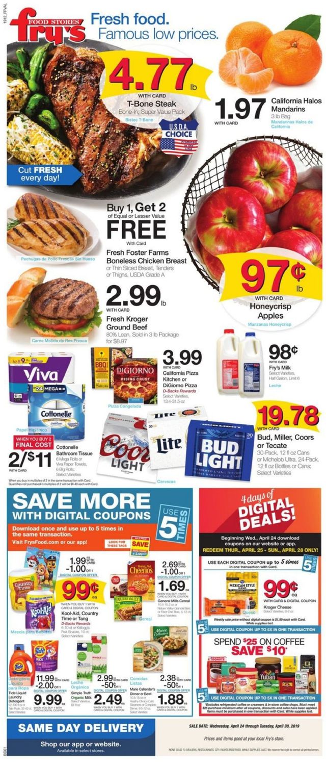 Fry’s Ad from 04/24/2019