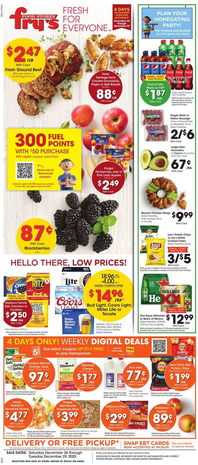 Fry’s Ad from 12/26/2020