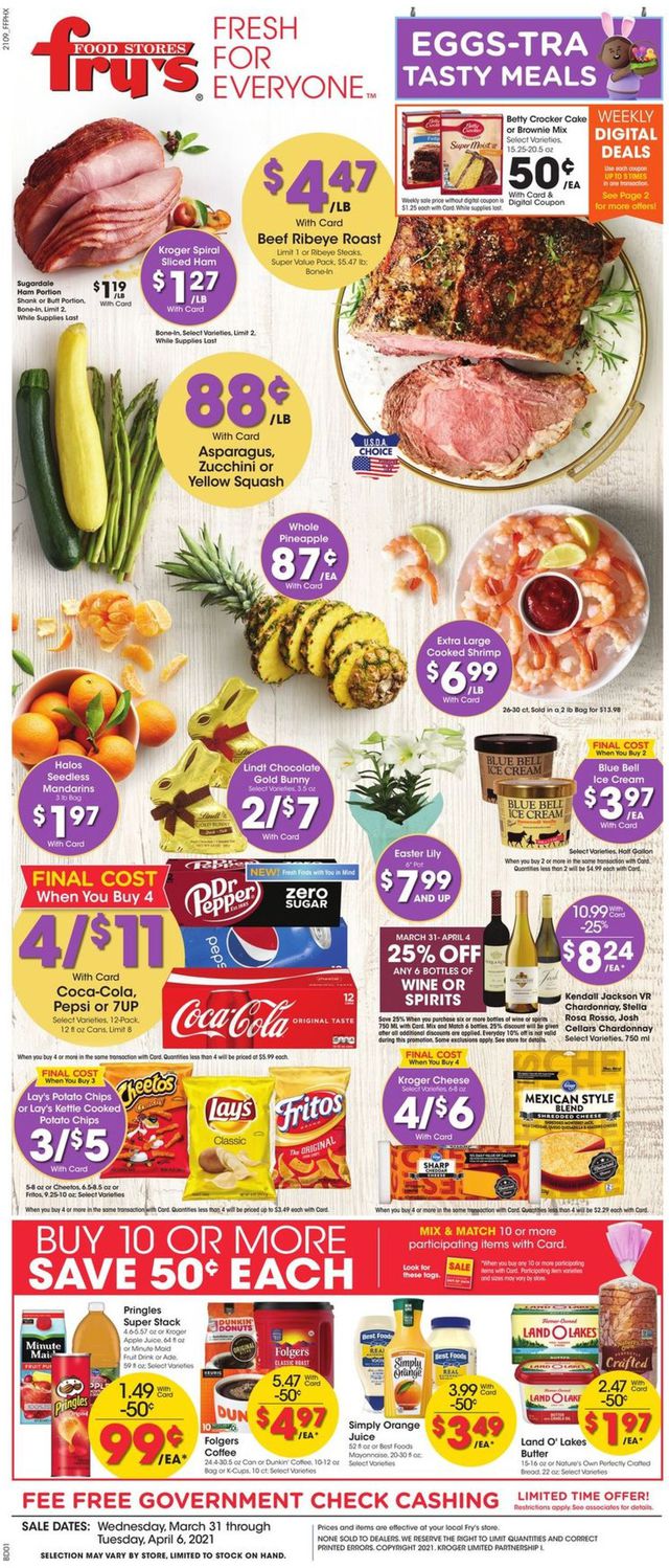 Fry’s Ad from 03/31/2021