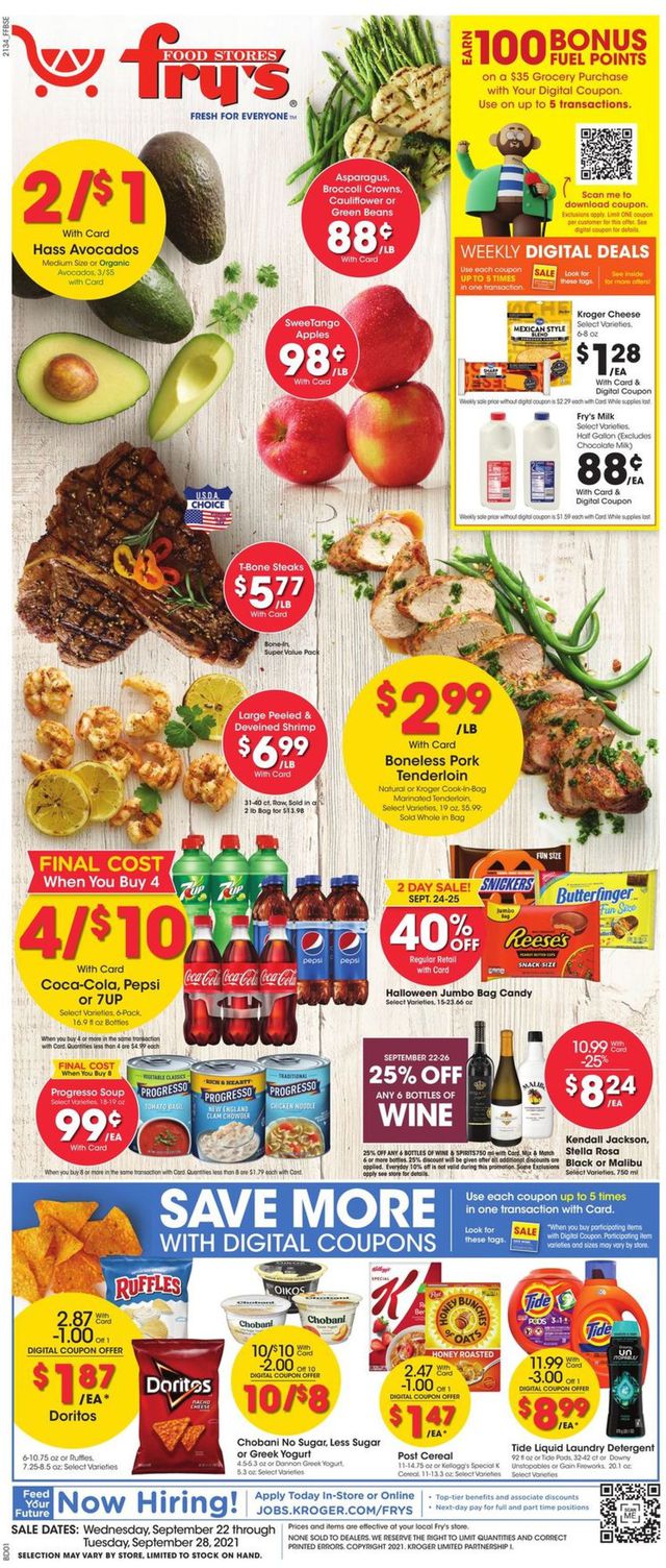 Fry’s Ad from 09/22/2021