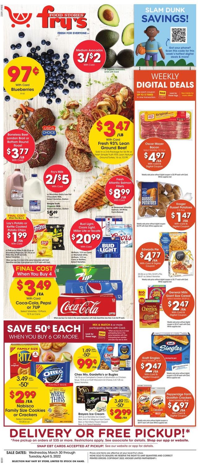 Fry’s Ad from 03/30/2022