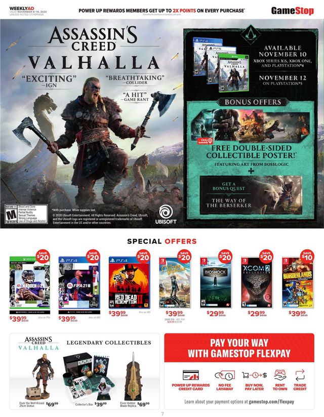 Game Stop Ad from 11/08/2020