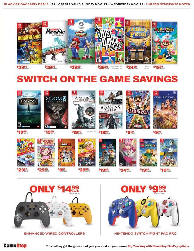 Game Stop Ad from 11/22/2020