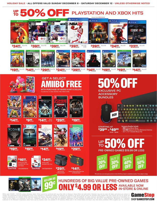 Game Stop Ad from 12/06/2020