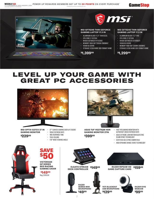 Game Stop Ad from 12/27/2020
