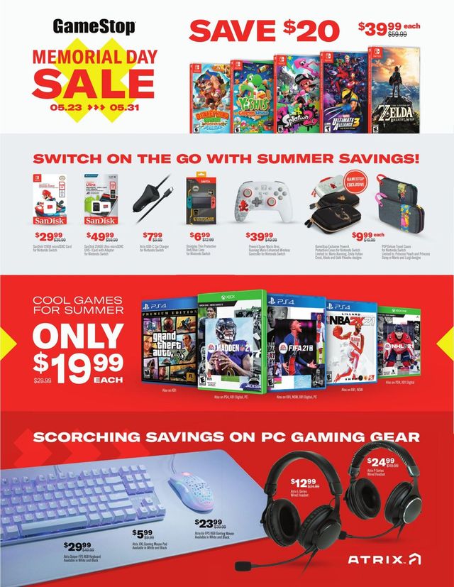 Game Stop Ad from 05/23/2021
