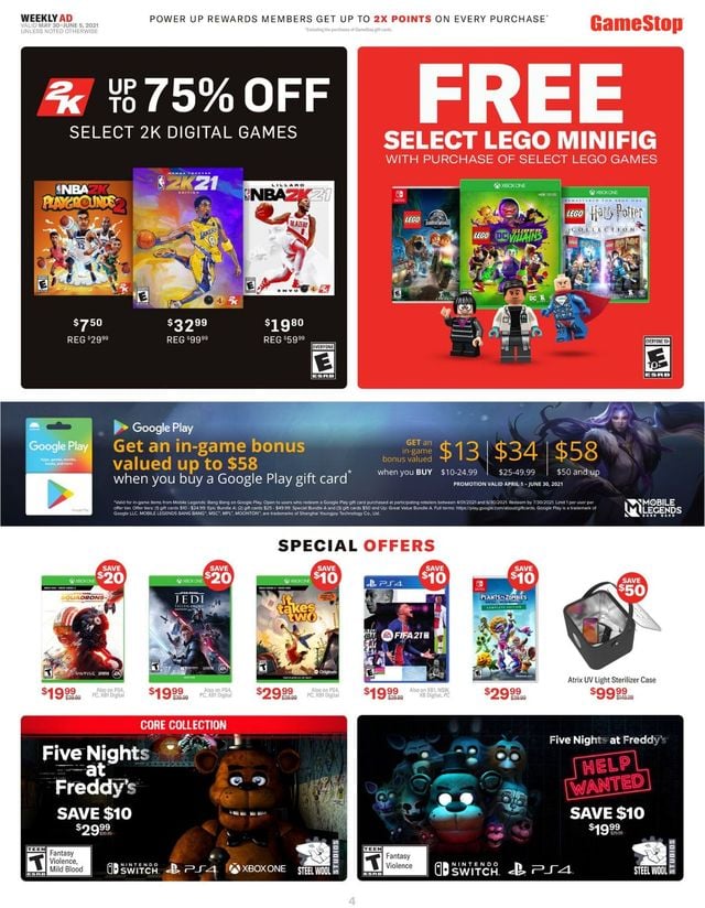 Game Stop Ad from 05/30/2021