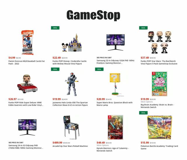 Game Stop Ad from 09/22/2022