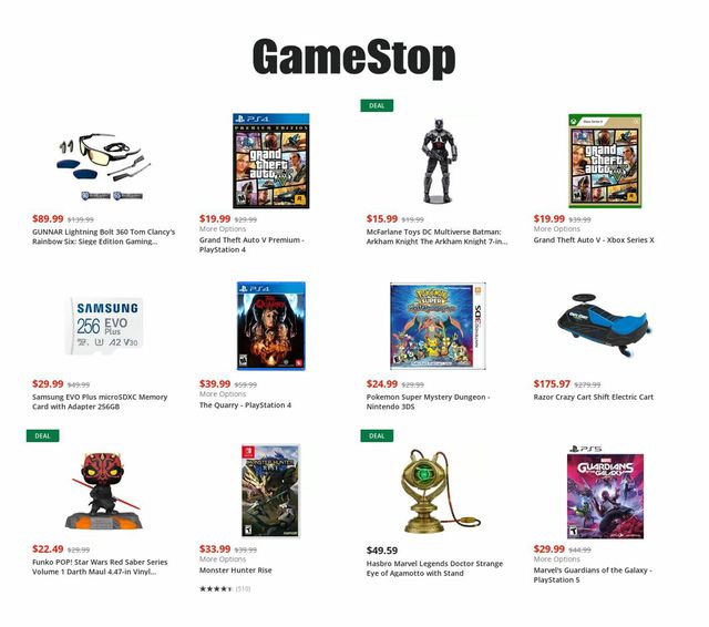 Game Stop Ad from 09/28/2022