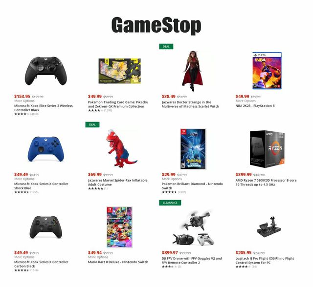 Game Stop Ad from 10/19/2022