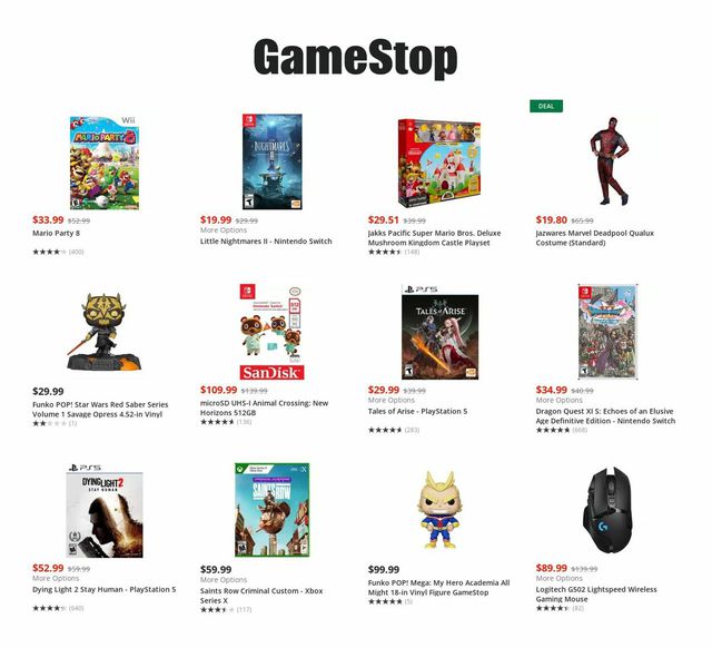 Game Stop Ad from 11/02/2022