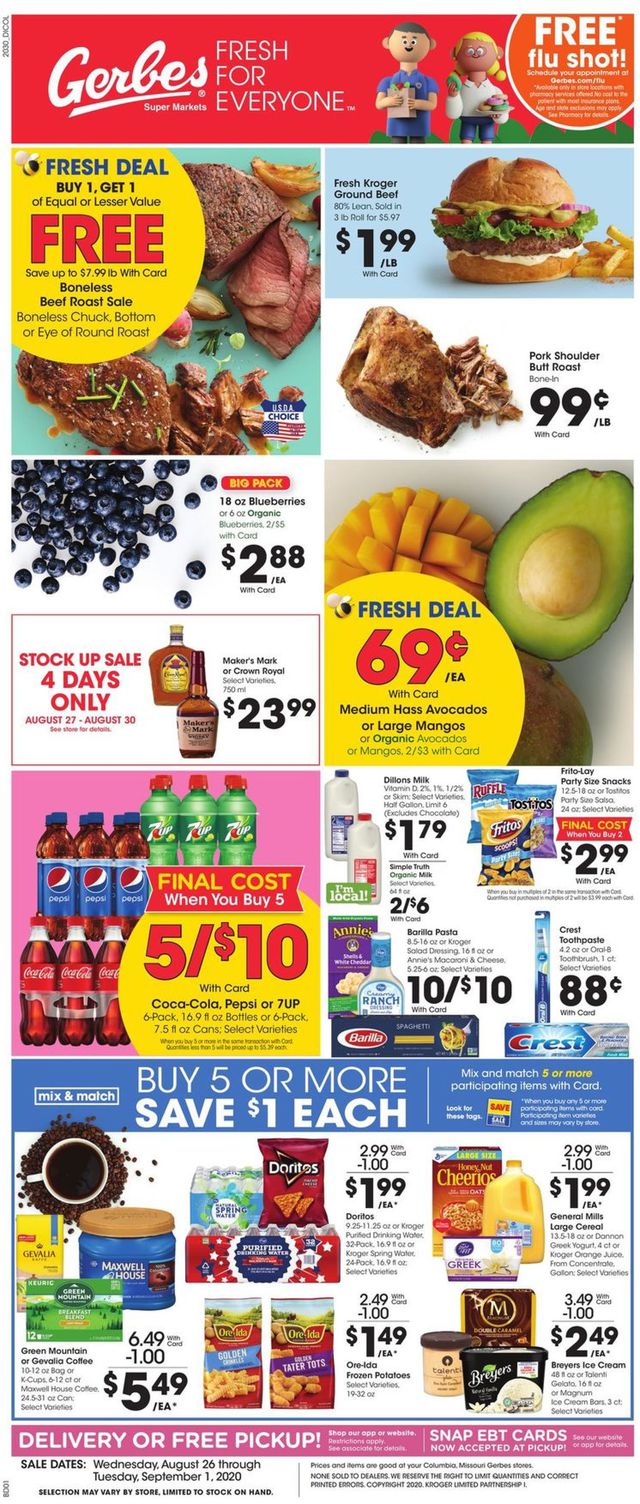 Gerbes Super Markets Ad from 08/26/2020