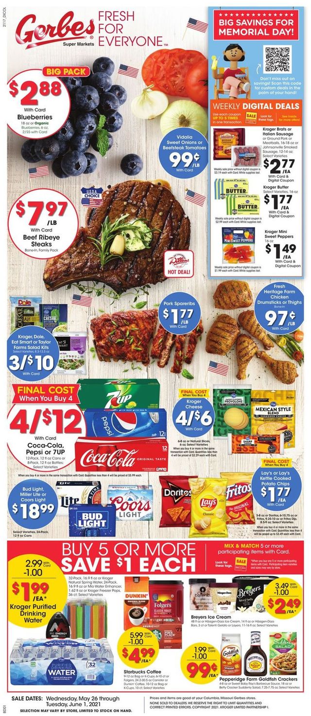 Gerbes Super Markets Ad from 05/26/2021
