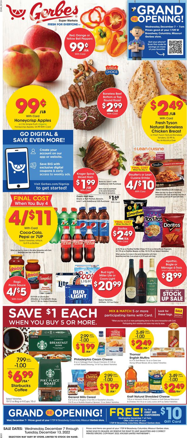 Gerbes Super Markets Ad from 12/07/2022