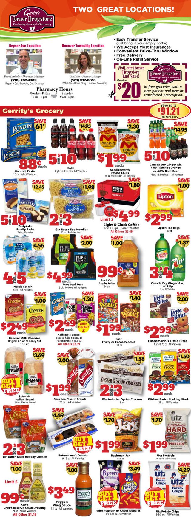 Gerrity's Supermarkets Ad from 11/29/2020