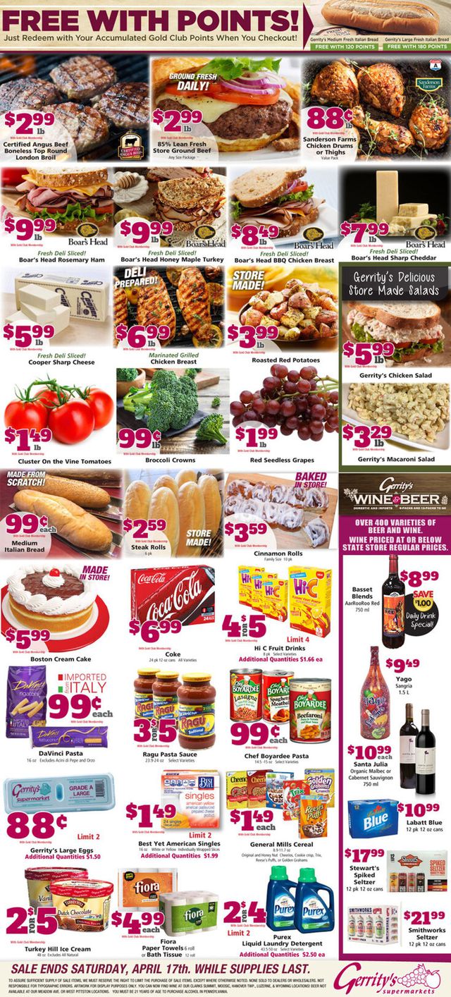 Gerrity's Supermarkets Ad from 04/11/2021