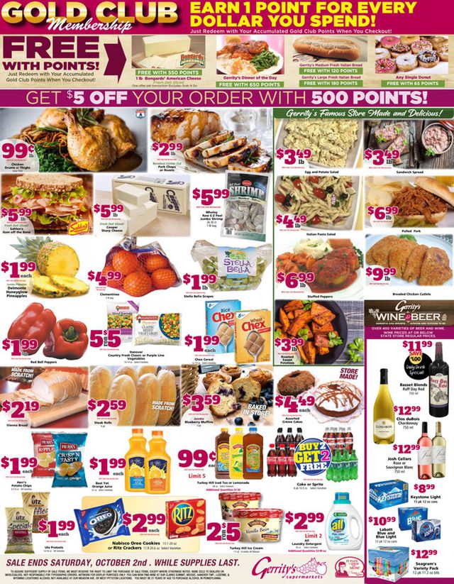 Gerrity's Supermarkets Ad from 09/26/2021