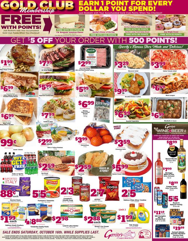 Gerrity's Supermarkets Ad from 10/10/2021