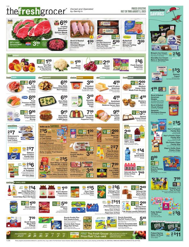 Gerrity's Supermarkets Ad from 07/28/2023