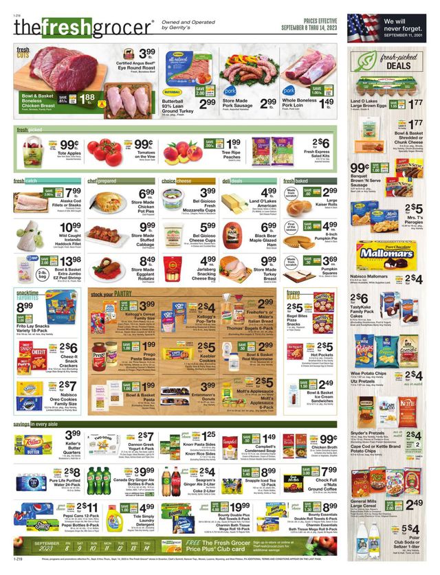 Gerrity's Supermarkets Ad from 09/08/2023